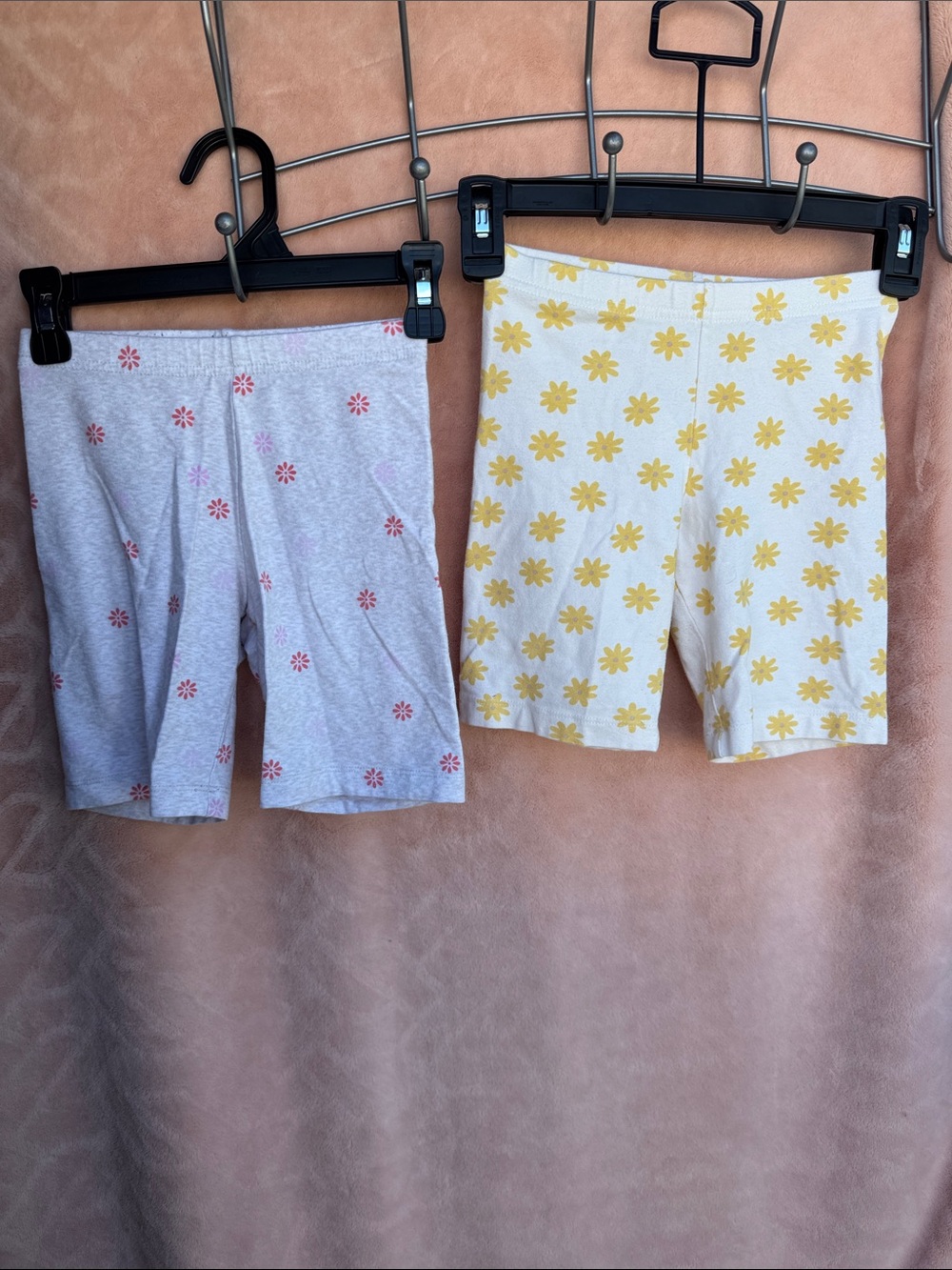 2 Pair Floral Bike Shorts Girl M/8